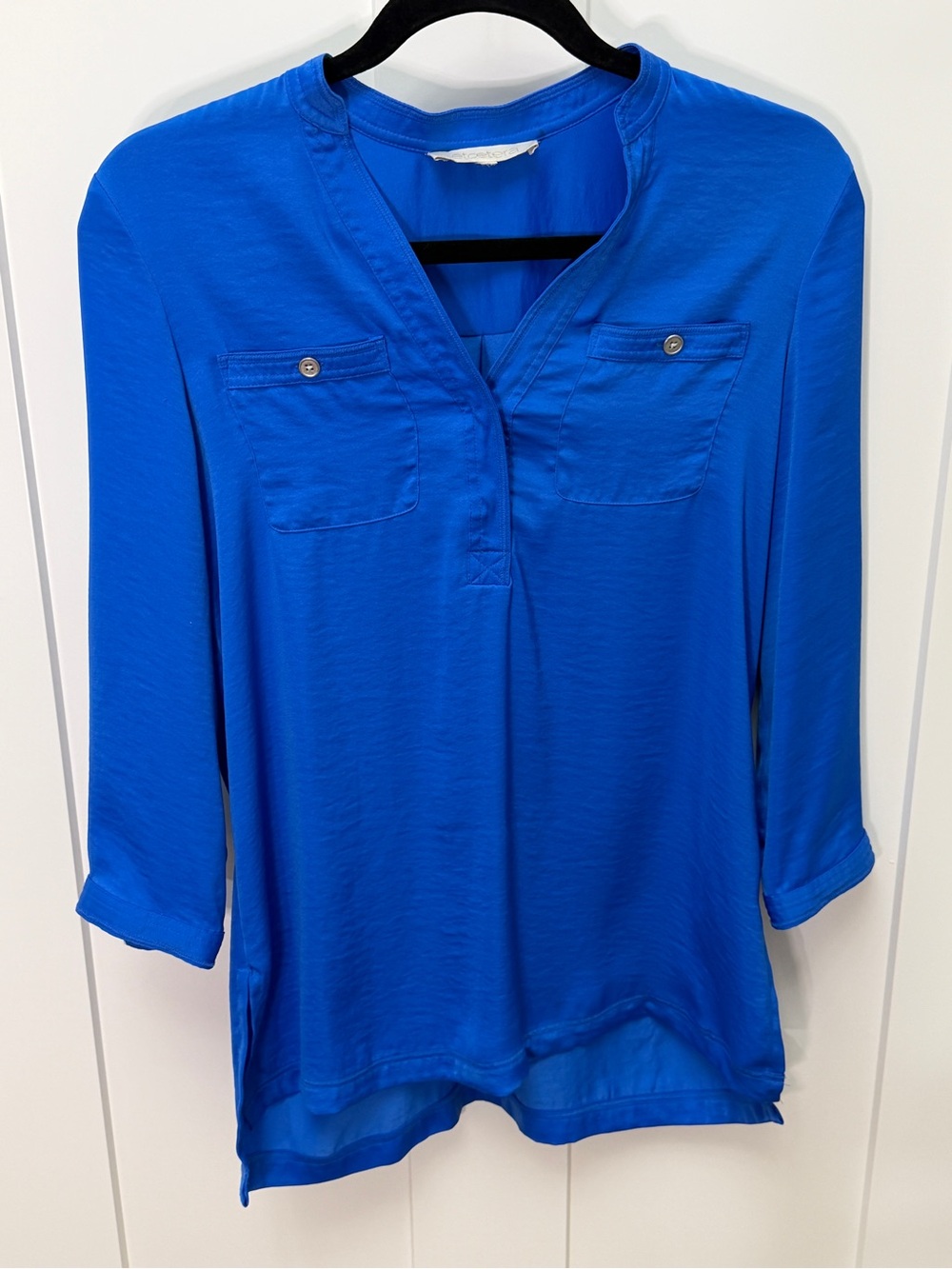 Etcetera Cobalt Blue V-Neck Blouse